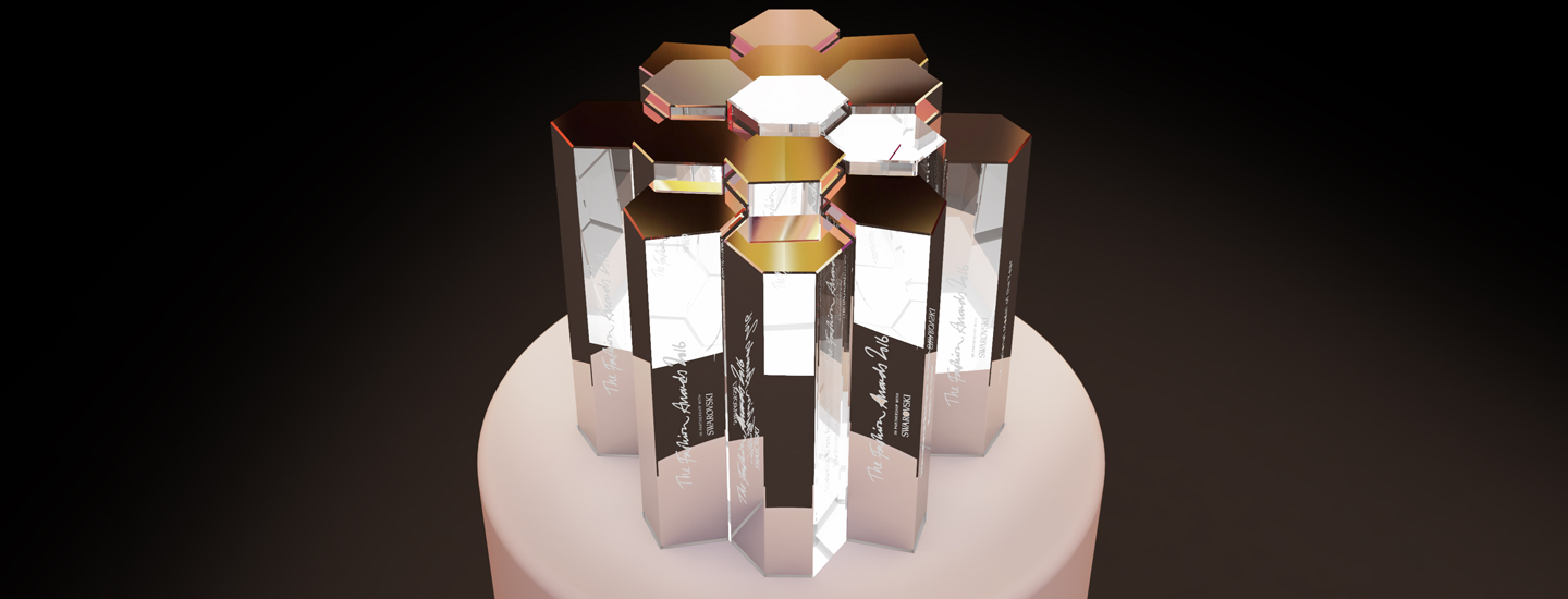 The Fashion Awards 2016 trophy designed by Marc Newson for Swarovski